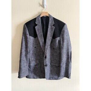 Mens Vintage Falcone Western Cowboy Blazer Jacket USA 44R Wool Silk Rockabilly